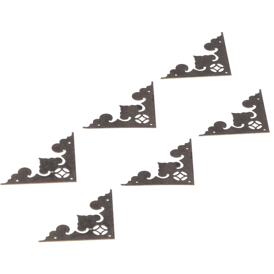 10Set Antique FlatAngle Edge Guard Triangular Wood Box Corner Protector Cover Hardware Accessory