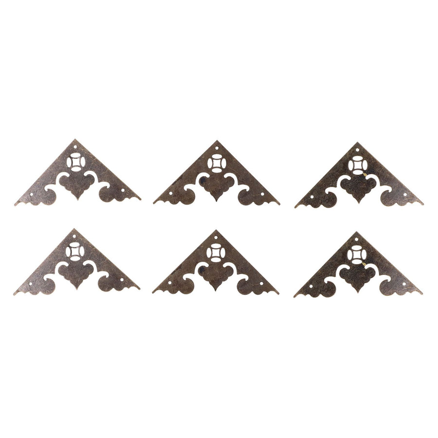 10Set Antique FlatAngle Edge Guard Triangular Wood Box Corner Protector Cover Hardware Accessory