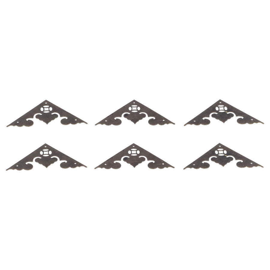 10Set Antique FlatAngle Edge Guard Triangular Wood Box Corner Protector Cover Hardware Accessory