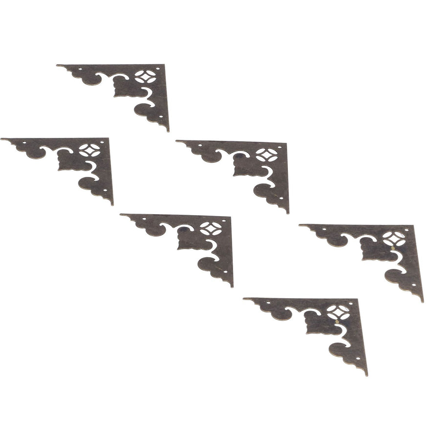 10Set Antique FlatAngle Edge Guard Triangular Wood Box Corner Protector Cover Hardware Accessory