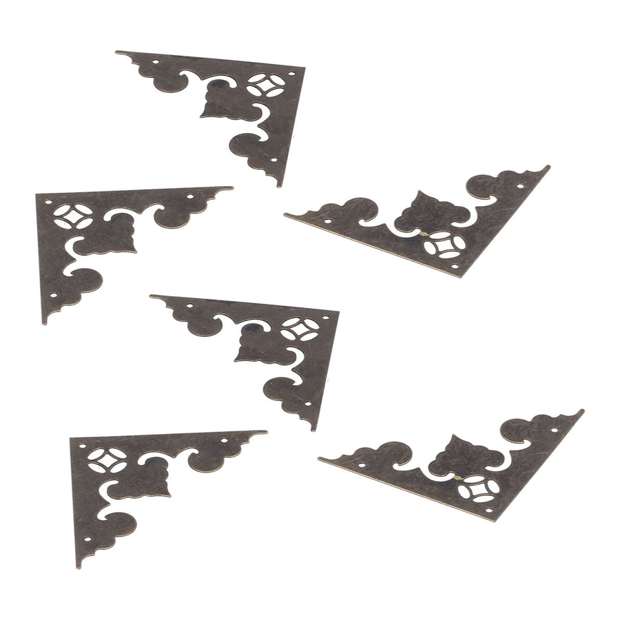 10Set Antique FlatAngle Edge Guard Triangular Wood Box Corner Protector Cover Hardware Accessory