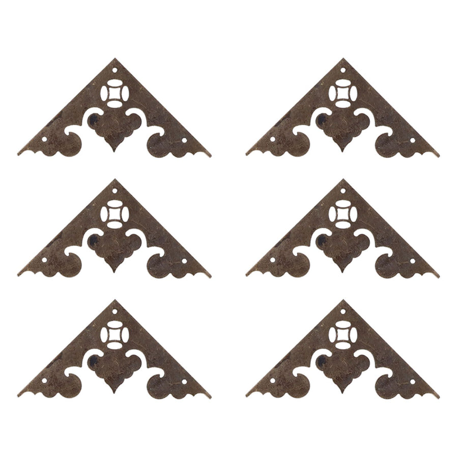 10Set Antique FlatAngle Edge Guard Triangular Wood Box Corner Protector Cover Hardware Accessory