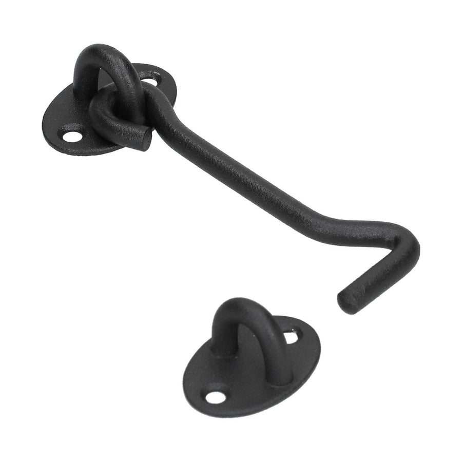 Barn Door Lock Stainless Steel Sliding Door Gate Latch Kit Hardware Accessory Black
