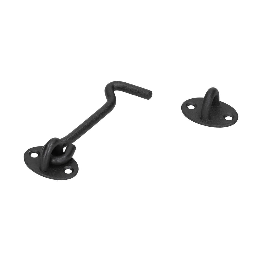 Barn Door Lock Stainless Steel Sliding Door Gate Latch Kit Hardware Accessory Black