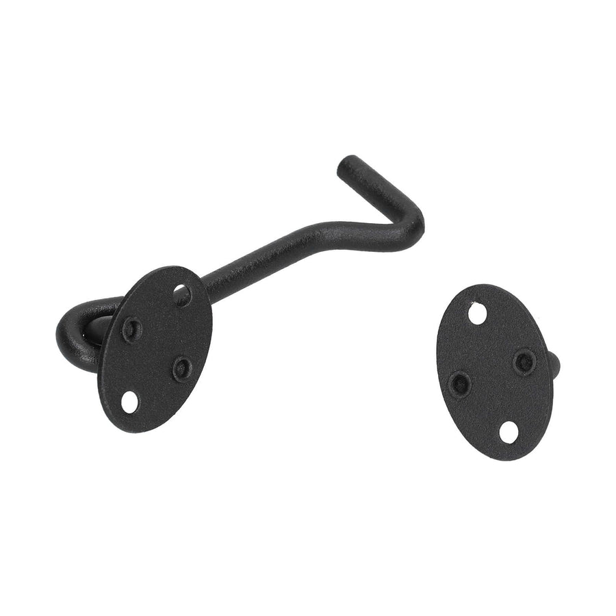 Barn Door Lock Stainless Steel Sliding Door Gate Latch Kit Hardware Accessory Black