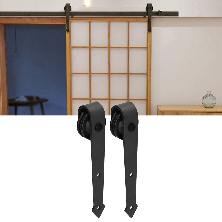 Barn Door Hanging Wheel Carbon Steel Pulley Roller with Screw Sliding Door Hardware Kit