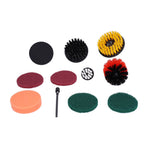 11PCS Drill Brush Attachment Power Scrubber Polishing Pad for Wall Cleaning Ground Dust Removal