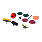 11PCS Drill Brush Attachment Power Scrubber Polishing Pad for Wall Cleaning Ground Dust Removal