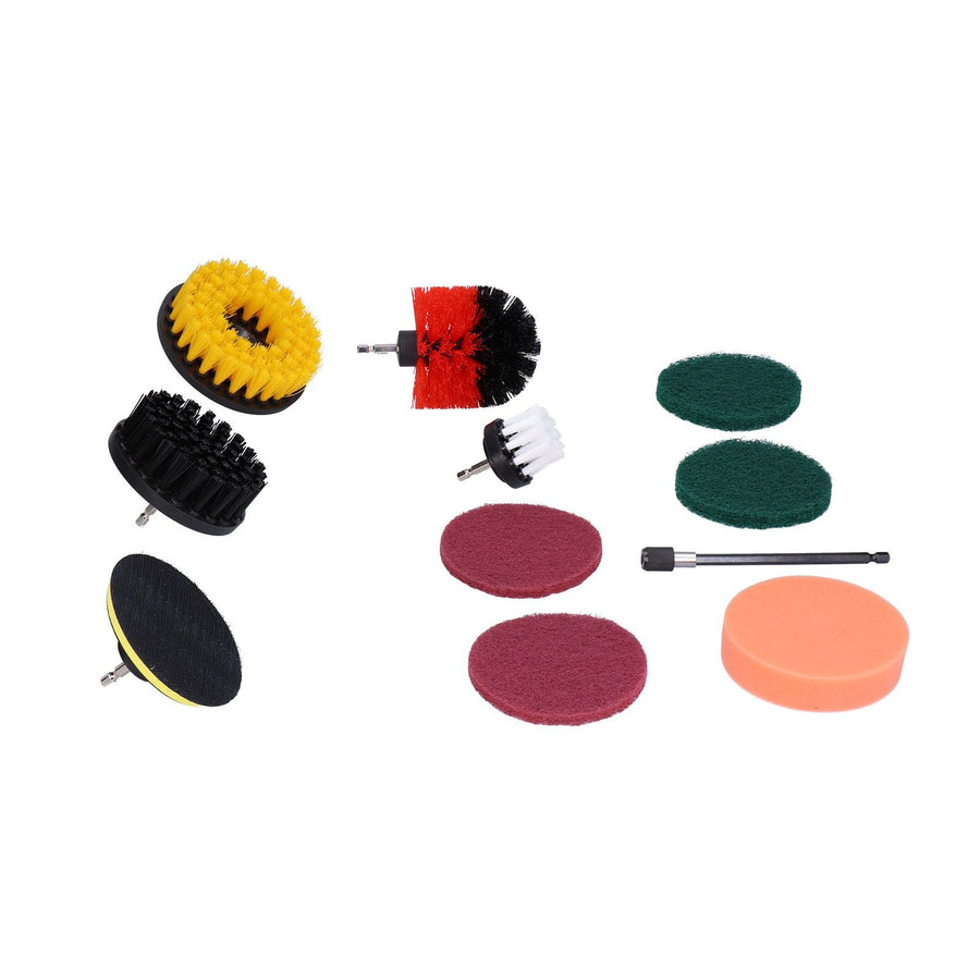 11PCS Drill Brush Attachment Power Scrubber Polishing Pad for Wall Cleaning Ground Dust Removal