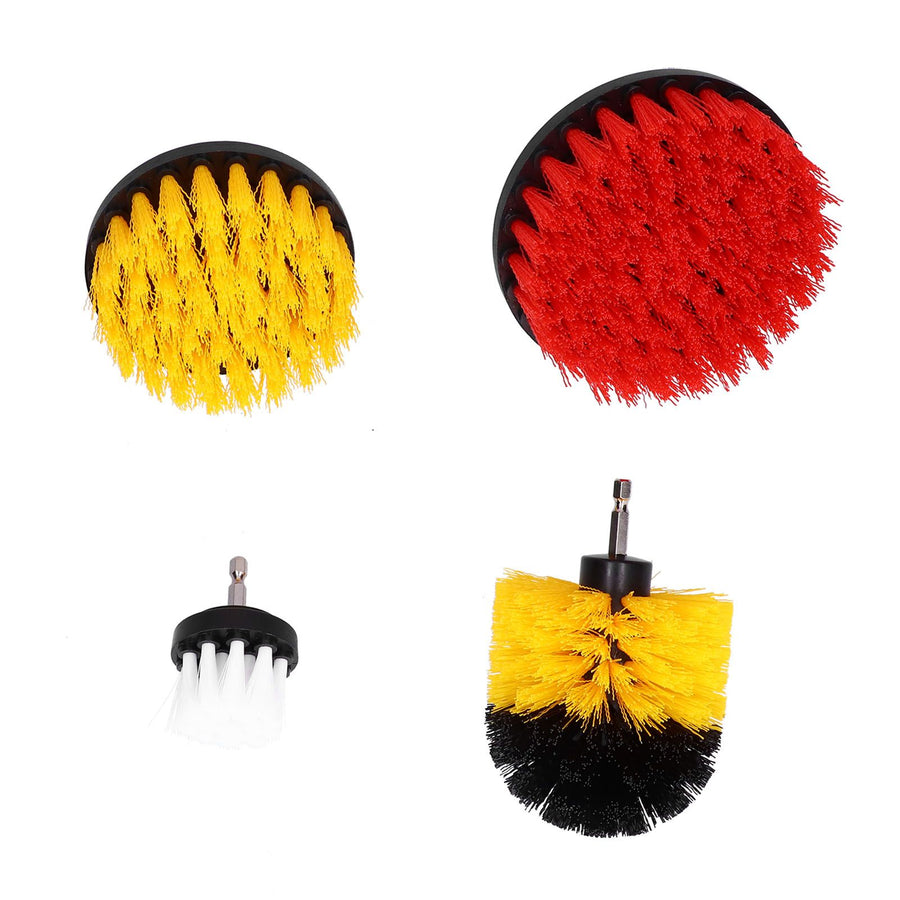4PCS Drill Brush Attachment Kit Drill Brush Power Scrubber for Cleaning Wall Floor Pool Tile