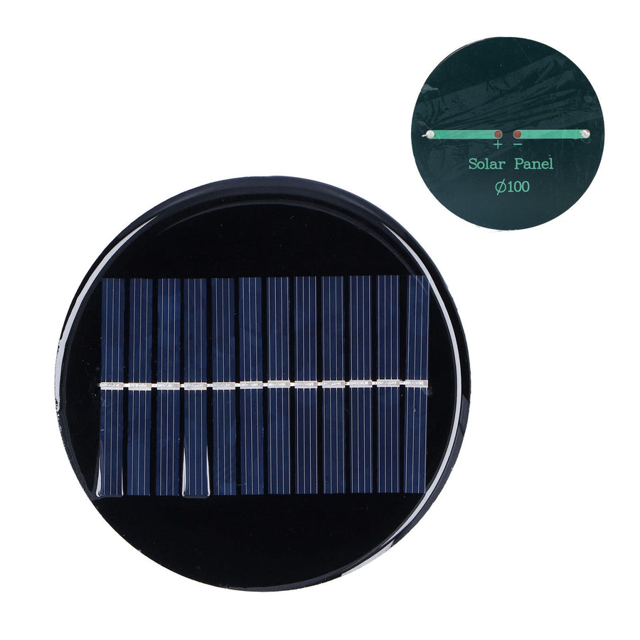 0.8W 6V 10cm Round Solar Panel DIY Solar Panel Solar Charging Board for Solar Light