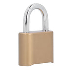 Padlock AntiTheft Thick Password Padlock Luggage Safe Lock for Door Home Security(Gold )