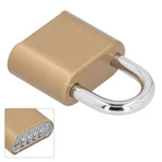 Padlock AntiTheft Thick Password Padlock Luggage Safe Lock for Door Home Security(Gold )