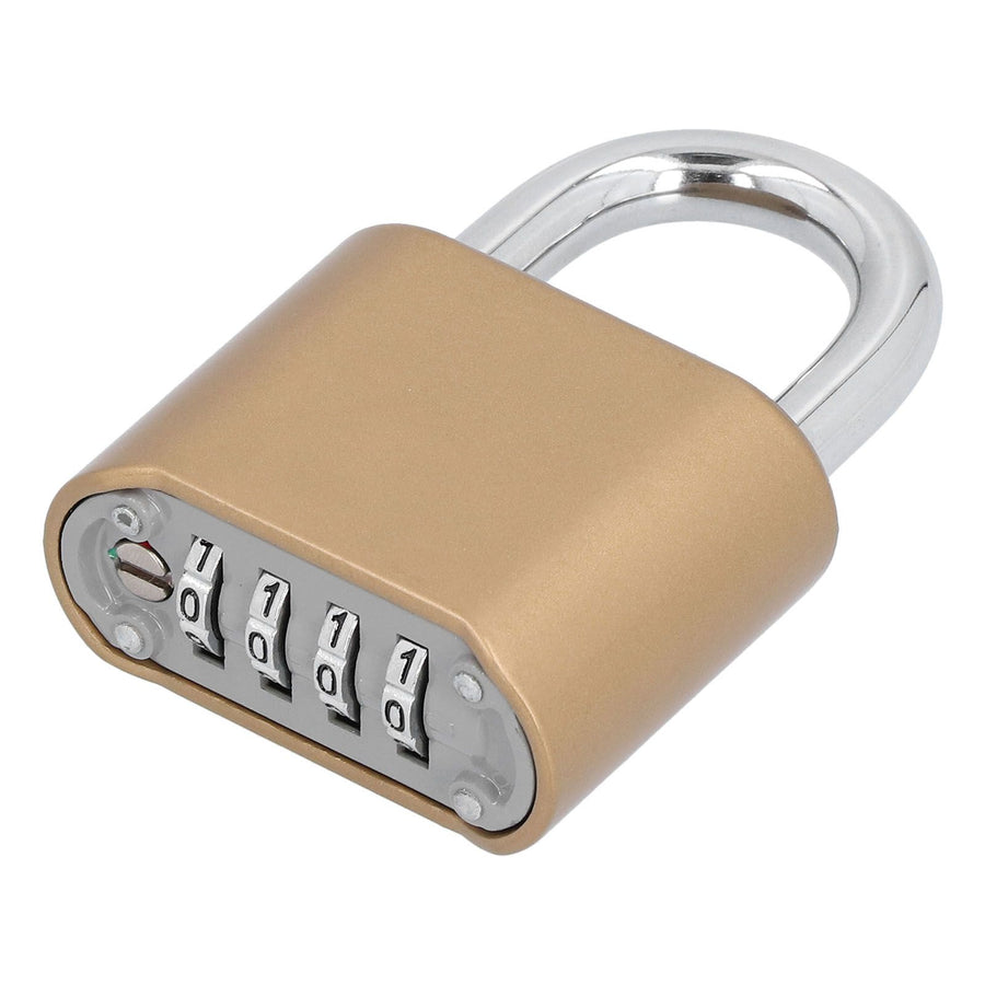 Padlock AntiTheft Thick Password Padlock Luggage Safe Lock for Door Home Security(Gold )