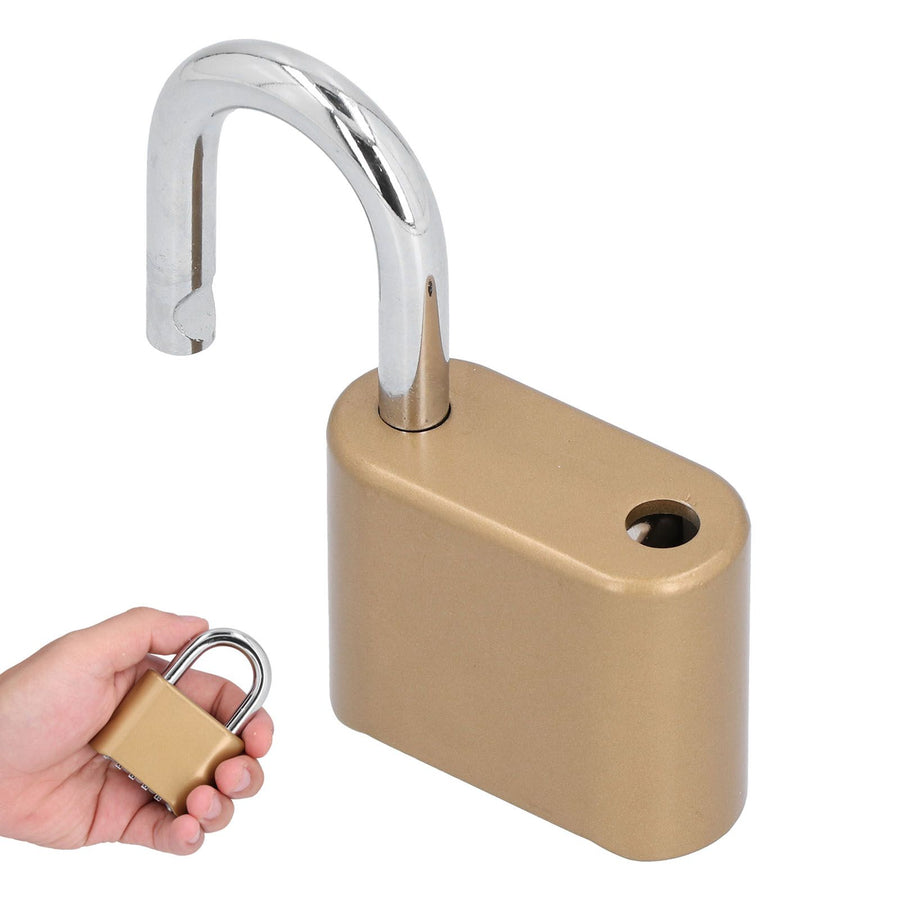 Padlock AntiTheft Thick Password Padlock Luggage Safe Lock for Door Home Security(Gold )
