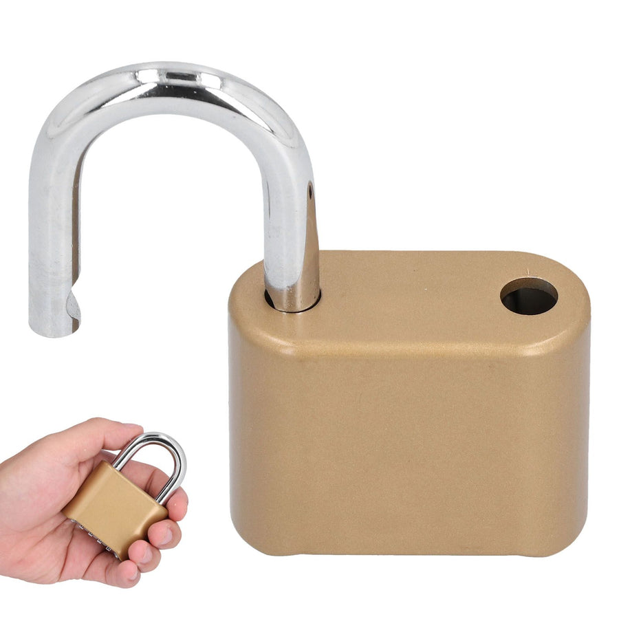Padlock AntiTheft Thick Password Padlock Luggage Safe Lock for Door Home Security(Gold )
