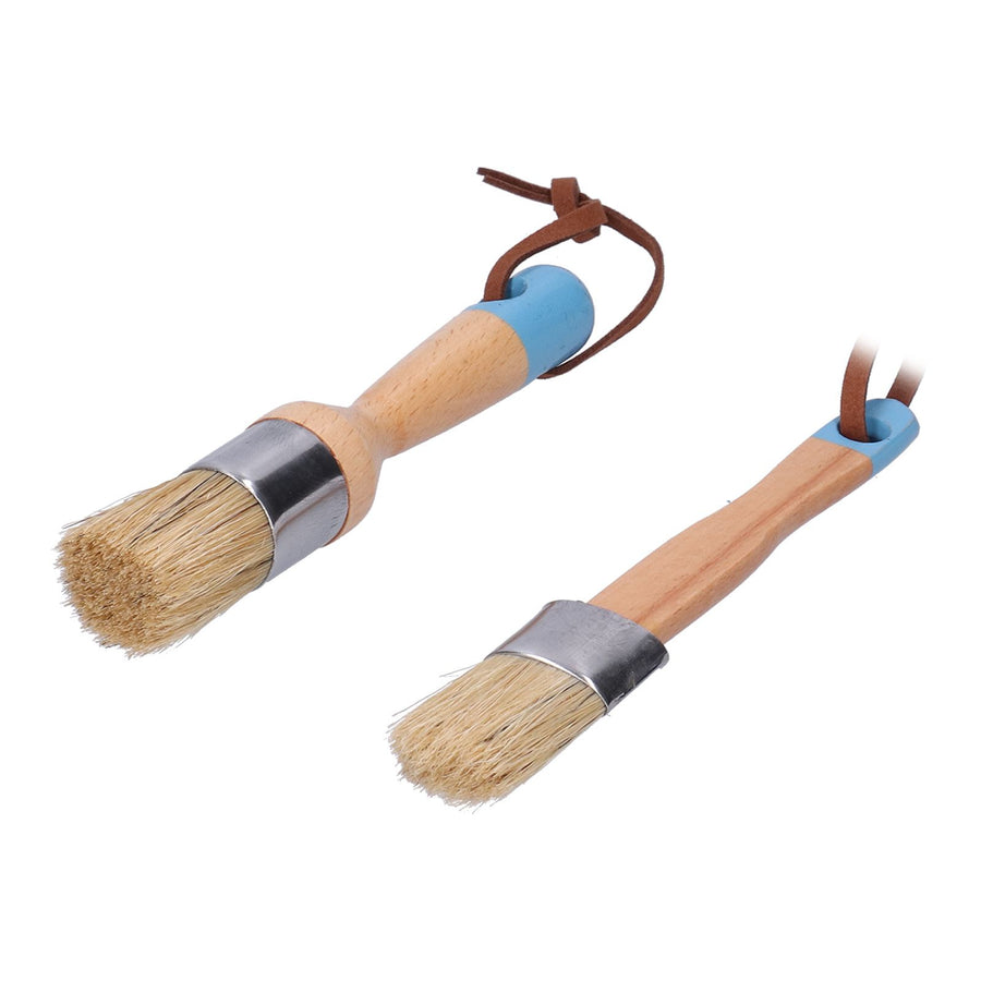 2PCS 1in Chalk &amp; Wax Paint Brush for Furniture DIY Painting and Waxing Tool Home Decor