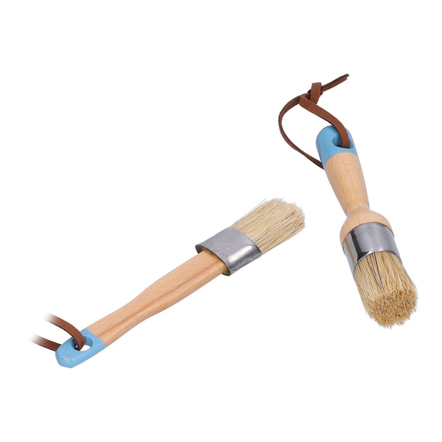 2PCS 1in Chalk &amp; Wax Paint Brush for Furniture DIY Painting and Waxing Tool Home Decor