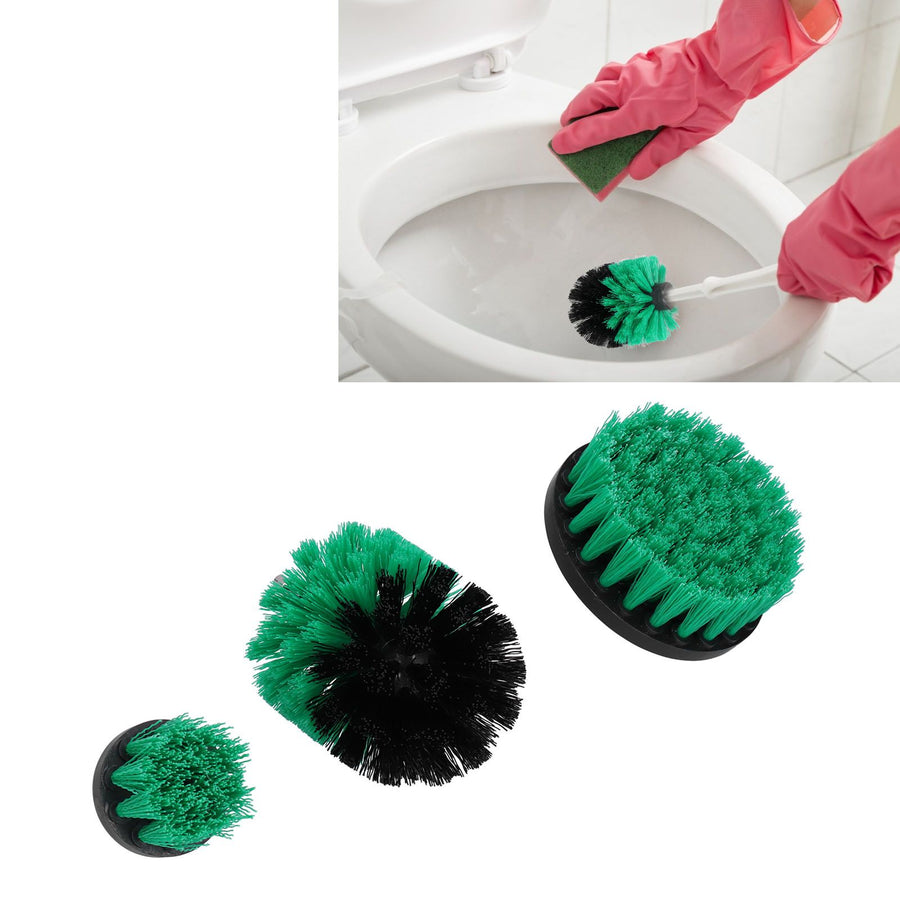 3PCS Drill Brush Power Scrubber Set Cleaning Brushes for Home Furniture Carpets Kitchen