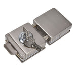 1012mm Glass Door Lock HighStrength Stainless Steel Safety Door Lock with 3 Keys for Home Office