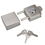 1012mm Glass Door Lock HighStrength Stainless Steel Safety Door Lock with 3 Keys for Home Office