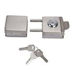 1012mm Glass Door Lock HighStrength Stainless Steel Safety Door Lock with 3 Keys for Home Office
