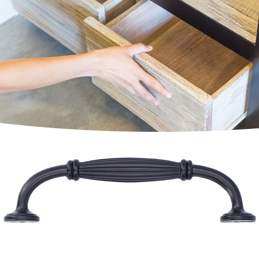 Zinc Alloy Cabinet Handle Black Wardrobes Pull Knob Hardware Accessory for Home Furniture
