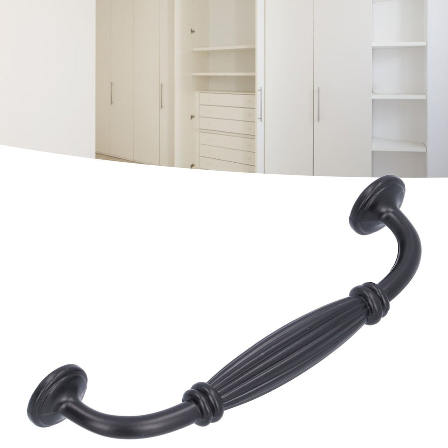 Zinc Alloy Cabinet Handle Black Wardrobes Pull Knob Hardware Accessory for Home Furniture