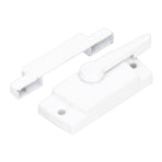 Sash Lock Square Zinc Alloy White Rustproof Multifunctional Sturdy Window Lock for Home Office
