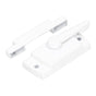 Sash Lock Square Zinc Alloy White Rustproof Multifunctional Sturdy Window Lock for Home Office