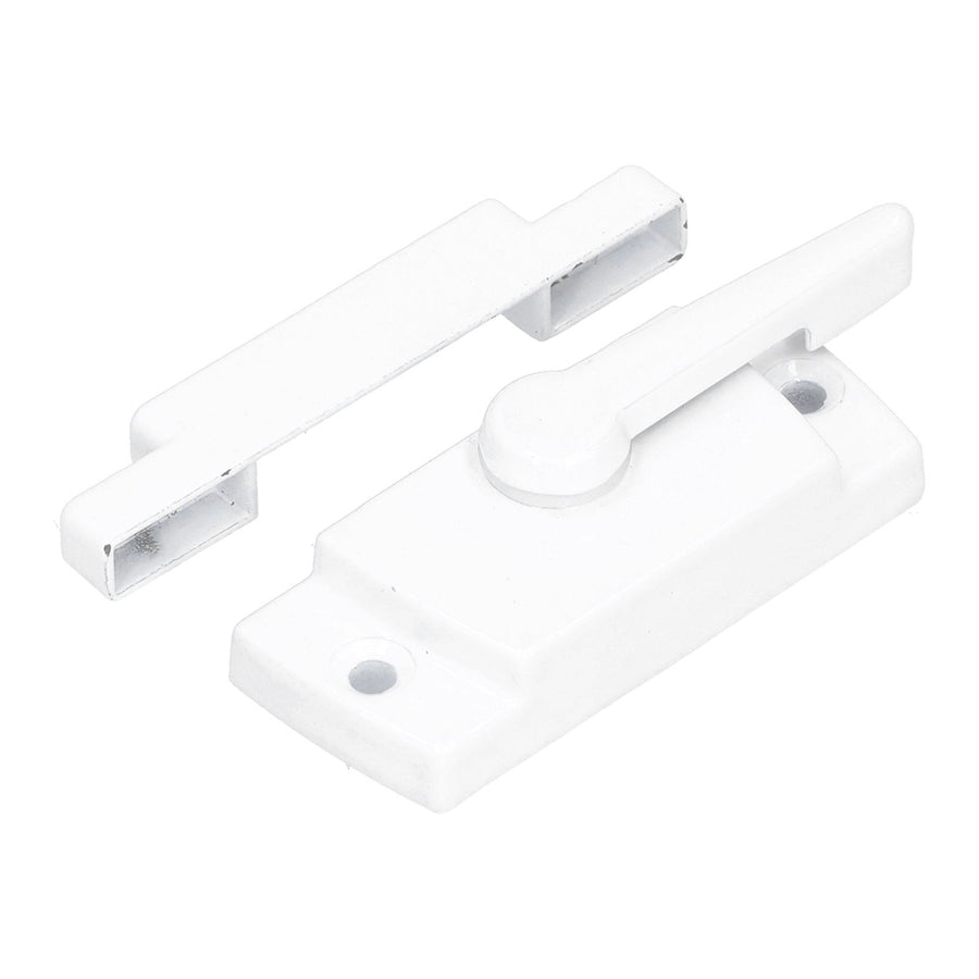Sash Lock Square Zinc Alloy White Rustproof Multifunctional Sturdy Window Lock for Home Office