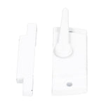 Sash Lock Square Zinc Alloy White Rustproof Multifunctional Sturdy Window Lock for Home Office