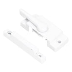 Sash Lock Square Zinc Alloy White Rustproof Multifunctional Sturdy Window Lock for Home Office