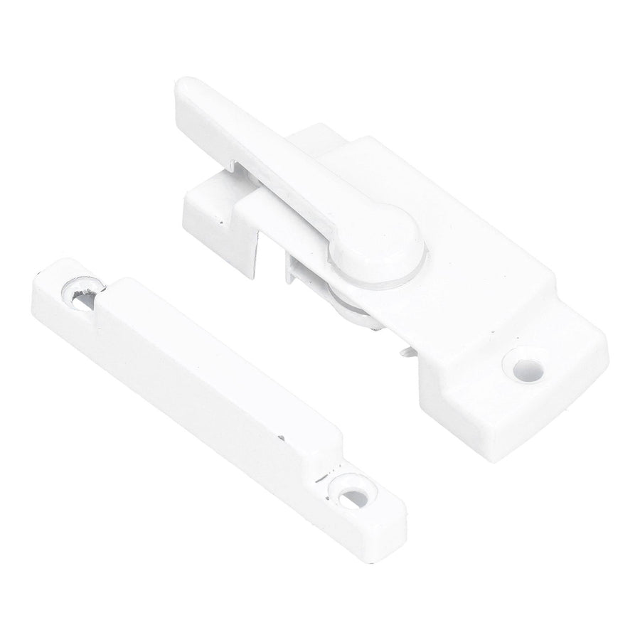 Sash Lock Square Zinc Alloy White Rustproof Multifunctional Sturdy Window Lock for Home Office