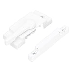 Sash Lock Square Zinc Alloy White Rustproof Multifunctional Sturdy Window Lock for Home Office