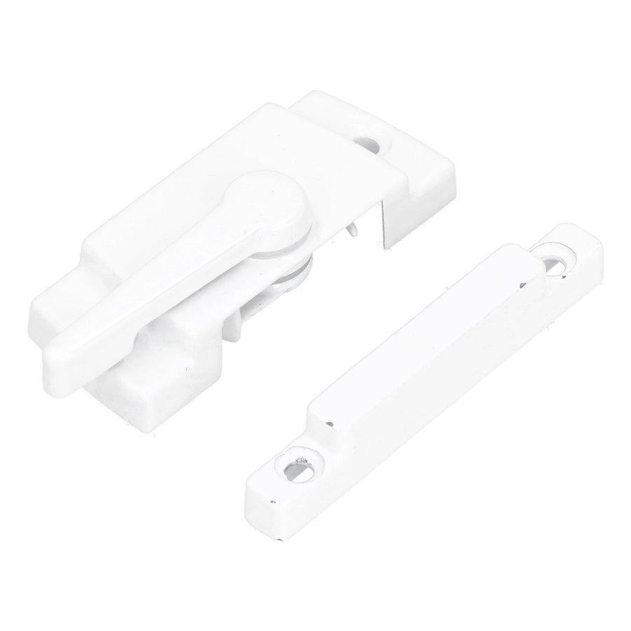 Sash Lock Square Zinc Alloy White Rustproof Multifunctional Sturdy Window Lock for Home Office
