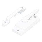 Sash Lock Square Zinc Alloy White Rustproof Multifunctional Sturdy Window Lock for Home Office
