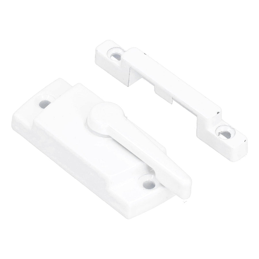 Sash Lock Square Zinc Alloy White Rustproof Multifunctional Sturdy Window Lock for Home Office