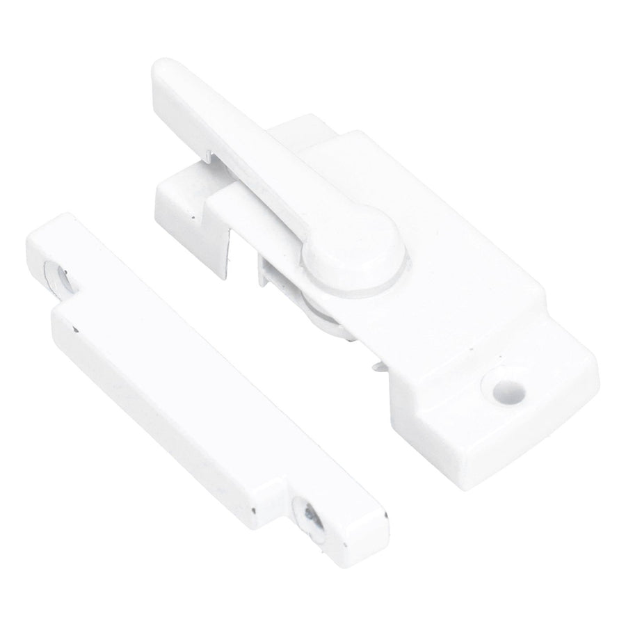 Sash Lock Square Zinc Alloy White Rustproof Multifunctional Sturdy Window Lock for Home Office