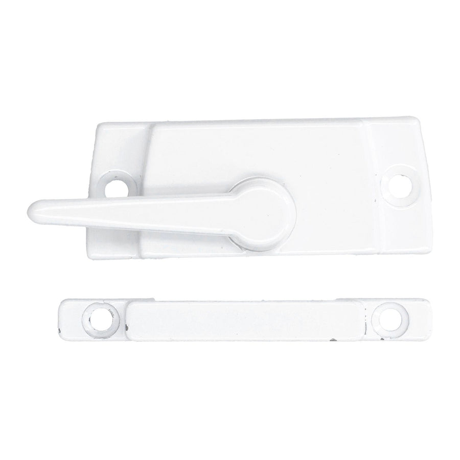 Sash Lock Square Zinc Alloy White Rustproof Multifunctional Sturdy Window Lock for Home Office