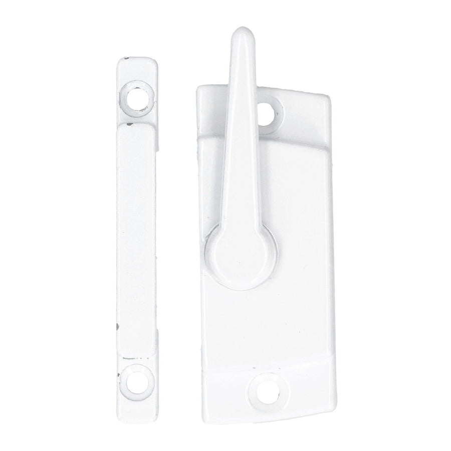 Sash Lock Square Zinc Alloy White Rustproof Multifunctional Sturdy Window Lock for Home Office
