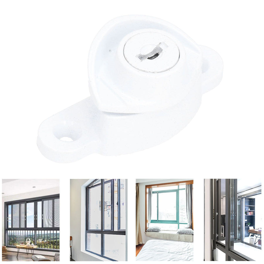 Window Lock ChildProof Security Lock White AntiTheft Sash Lock Zinc Alloy Sliding Door Lock