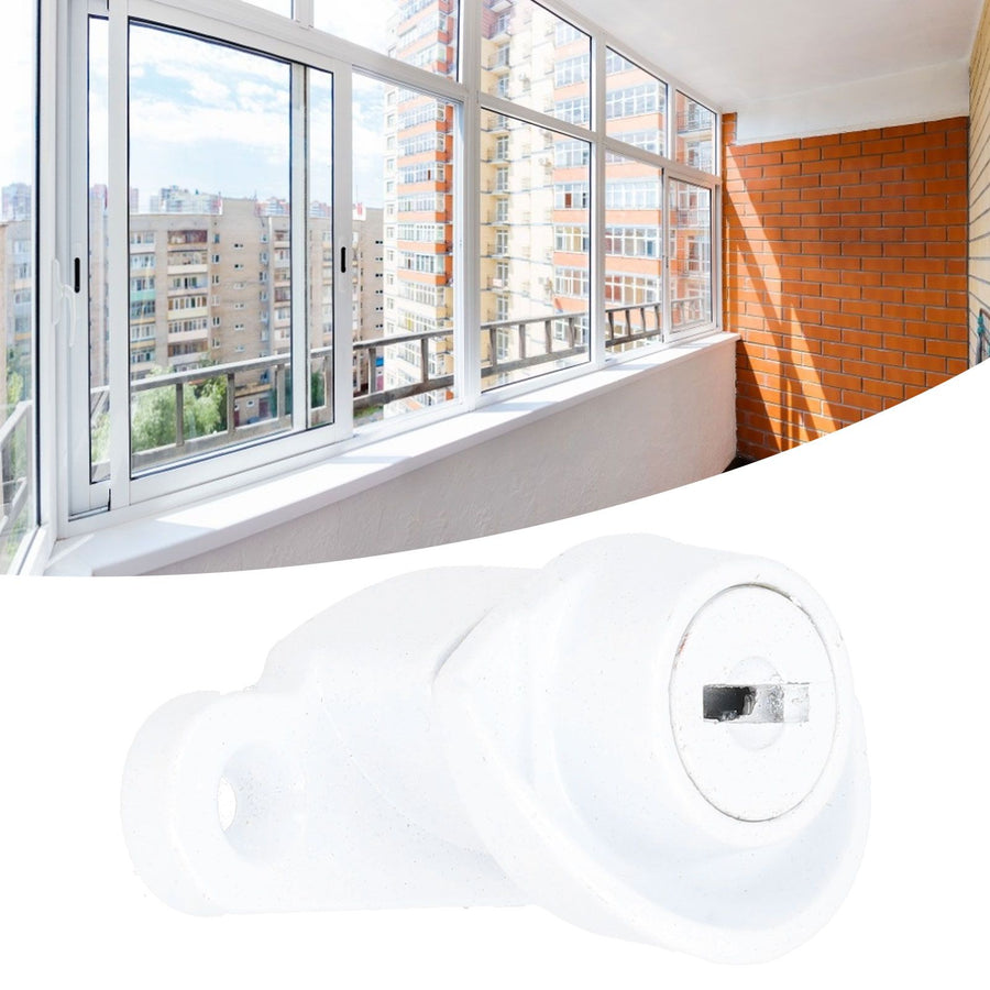 Window Lock ChildProof Security Lock White AntiTheft Sash Lock Zinc Alloy Sliding Door Lock