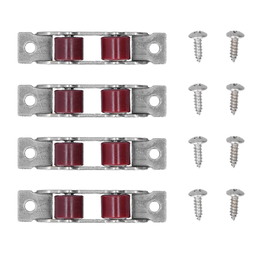 4Set Push Pull Window Pulley with Screws Double Wheel Sliding Window Door Roller Hardwares