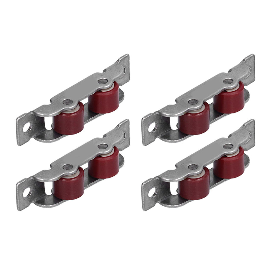 4Set Push Pull Window Pulley with Screws Double Wheel Sliding Window Door Roller Hardwares