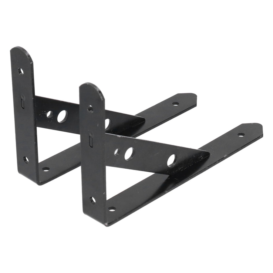 2Pcs Shelf Brackets Cold Rolled Steel Rustproof Corrosion Resistant Stable Triangular Floating Shelf Support