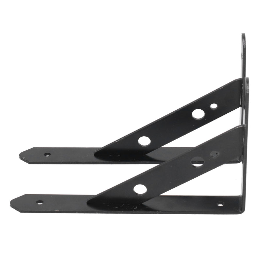 2Pcs Shelf Brackets Cold Rolled Steel Rustproof Corrosion Resistant Stable Triangular Floating Shelf Support