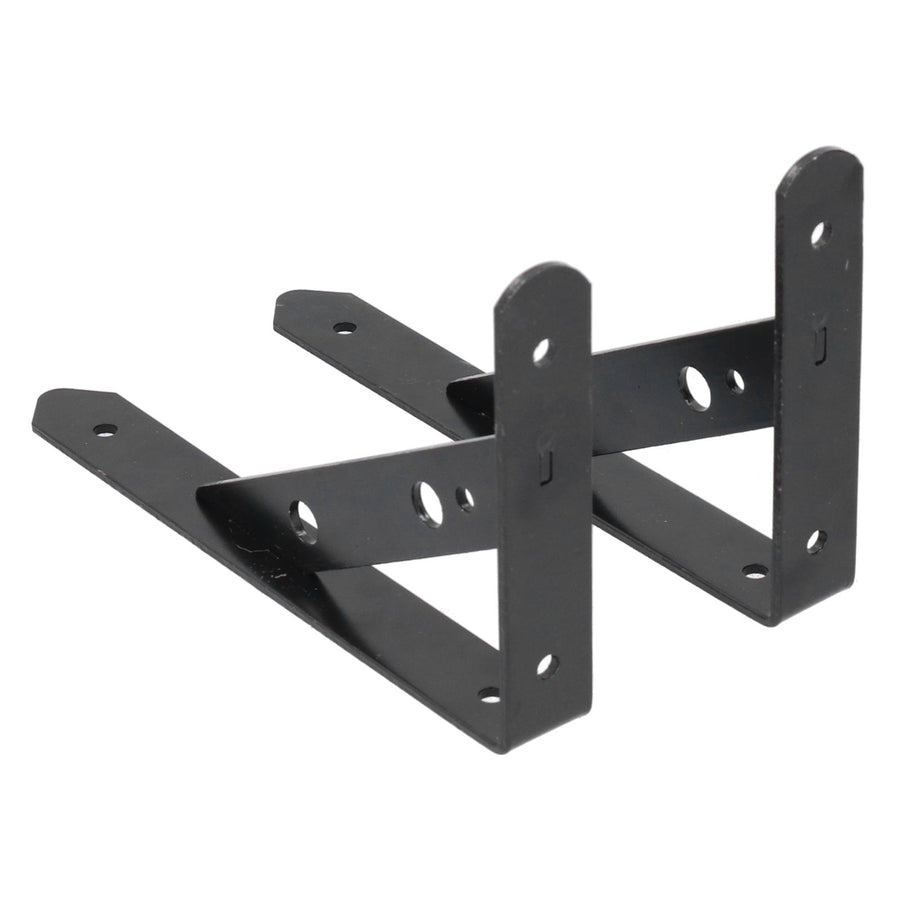 2Pcs Shelf Brackets Cold Rolled Steel Rustproof Corrosion Resistant Stable Triangular Floating Shelf Support