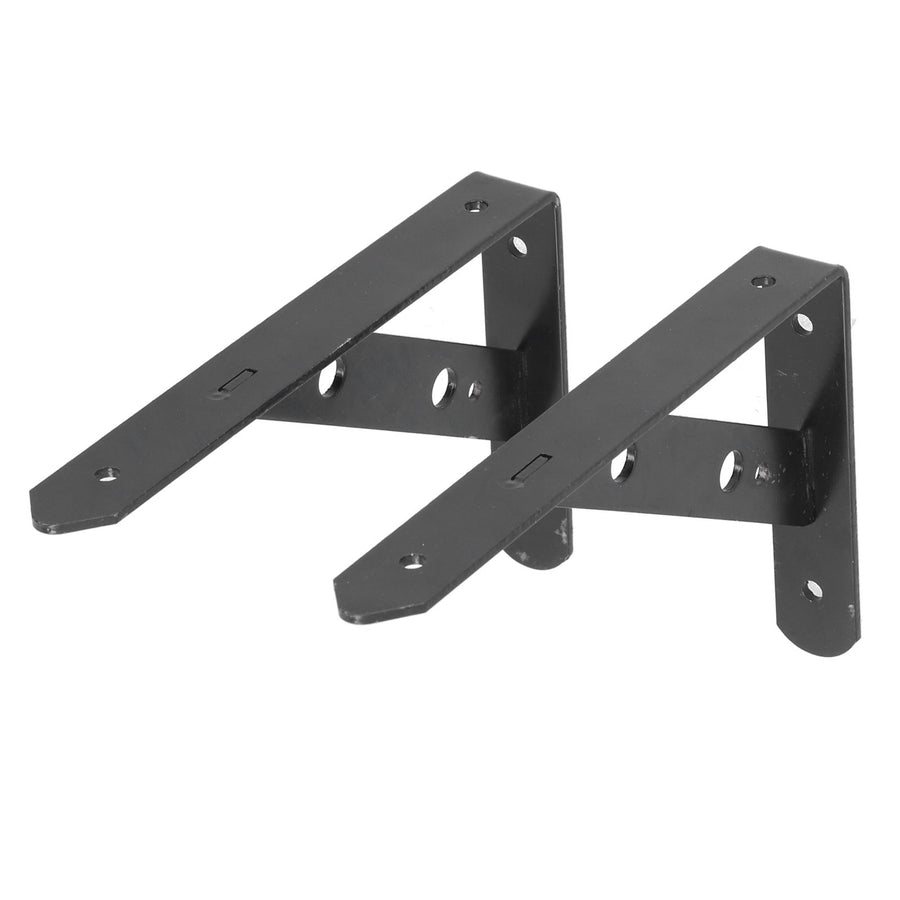 2Pcs Shelf Brackets Cold Rolled Steel Rustproof Corrosion Resistant Stable Triangular Floating Shelf Support