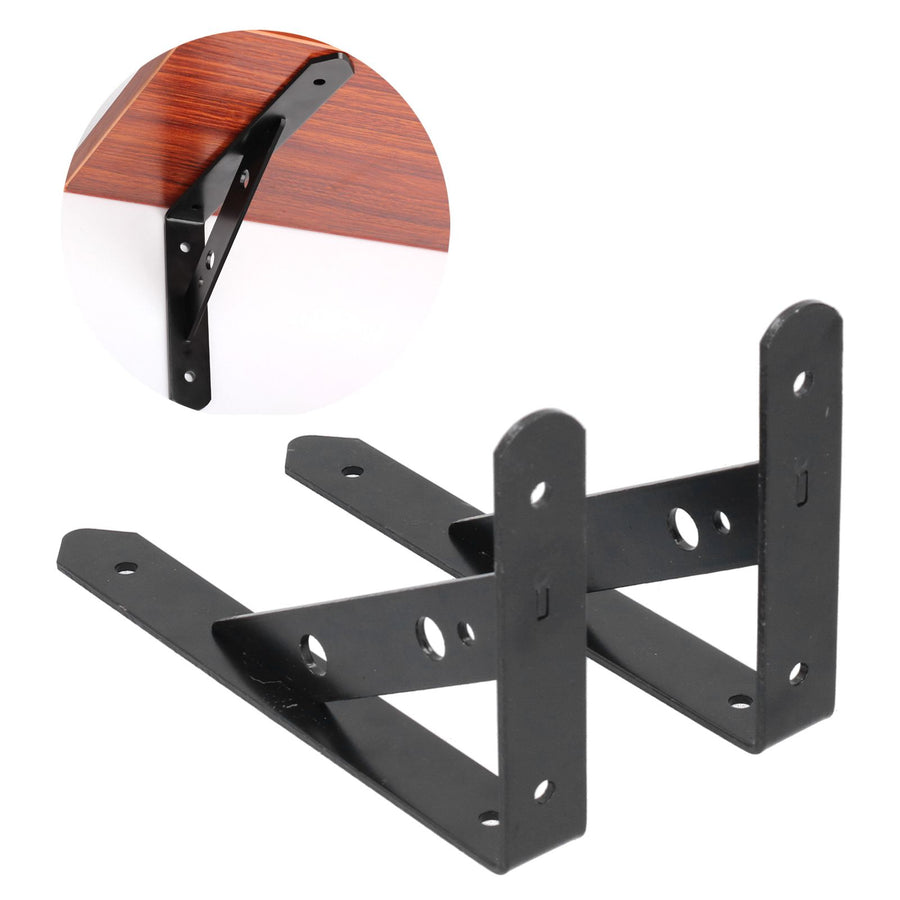 2Pcs Shelf Brackets Cold Rolled Steel Rustproof Corrosion Resistant Stable Triangular Floating Shelf Support